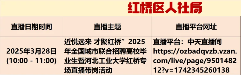 天津本周招聘会汇总！
