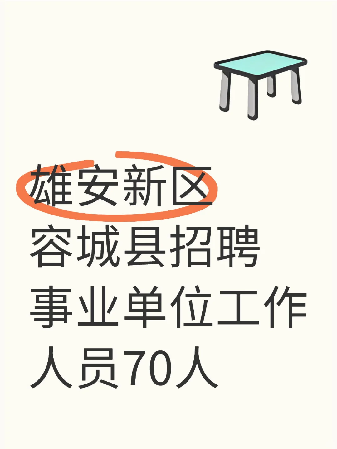 容城县招聘事业单位工作人员70名