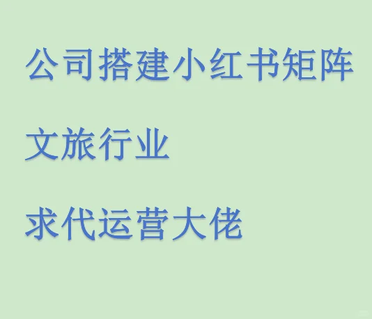 公司搭建小红书矩阵，求聘运营大佬，可兼职