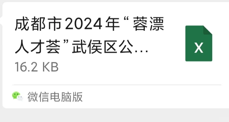 2024年“蓉漂人才荟”武侯区公开招聘名单！