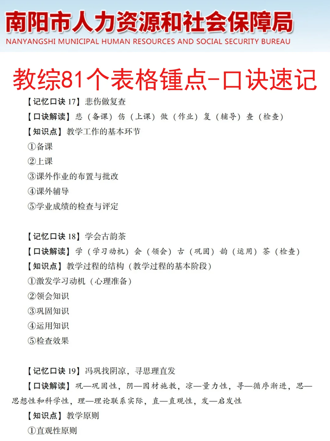 给大家普及一下25南阳新野县教招需要的强度