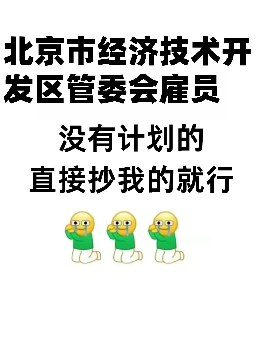 25北京市经济技术开发区管委会雇员直接抄