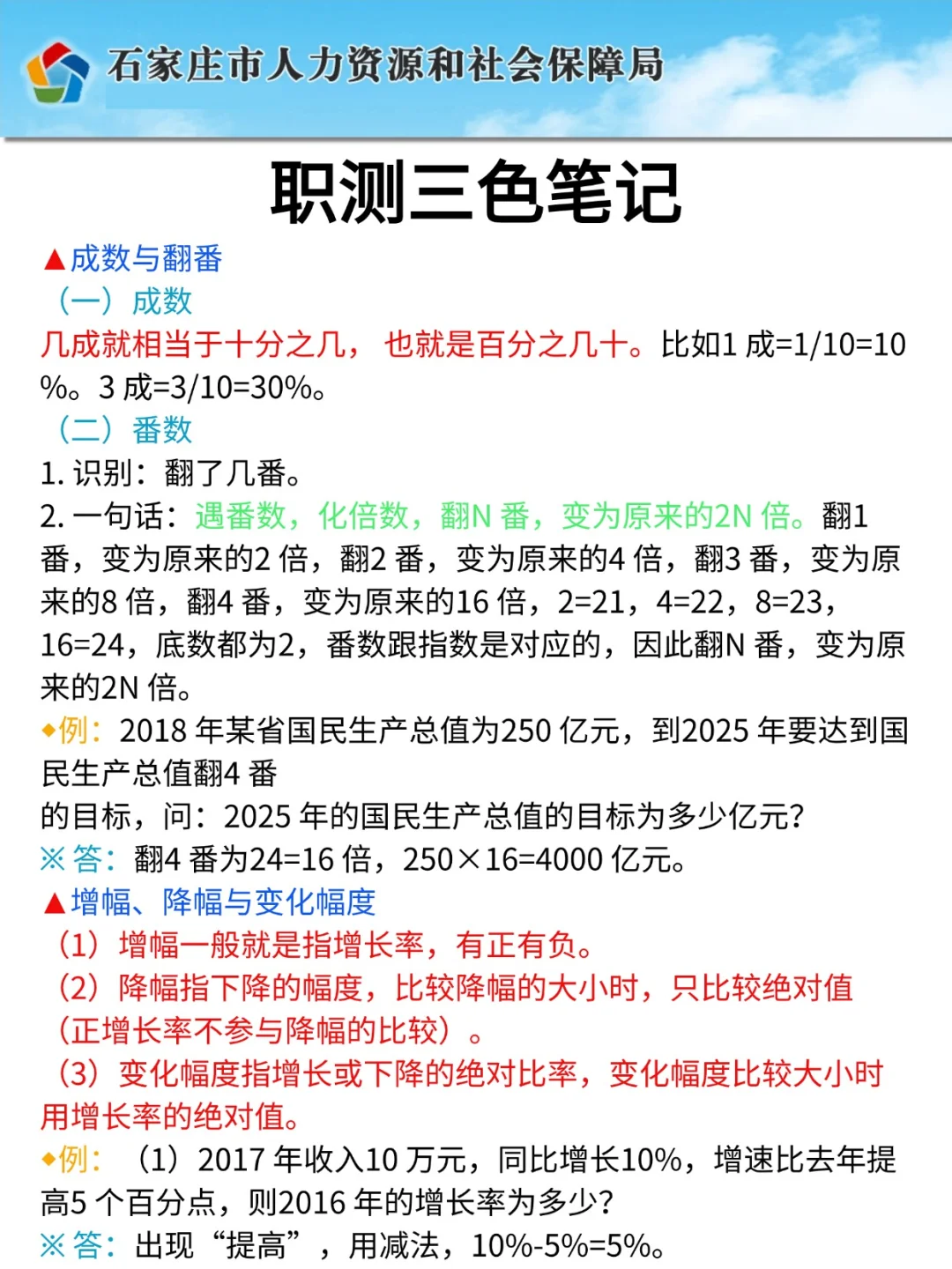 机会难得📢石家庄事业单位考试直接背重点