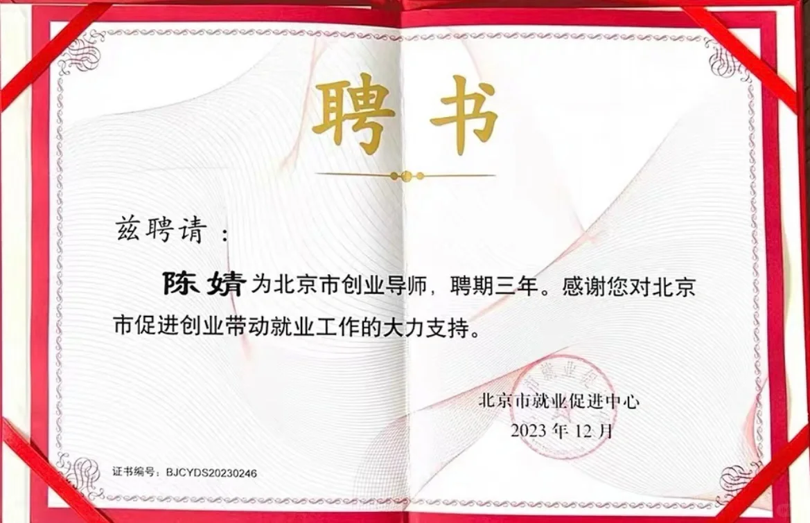 【申请】北京市就业促进中心北京市创业导师