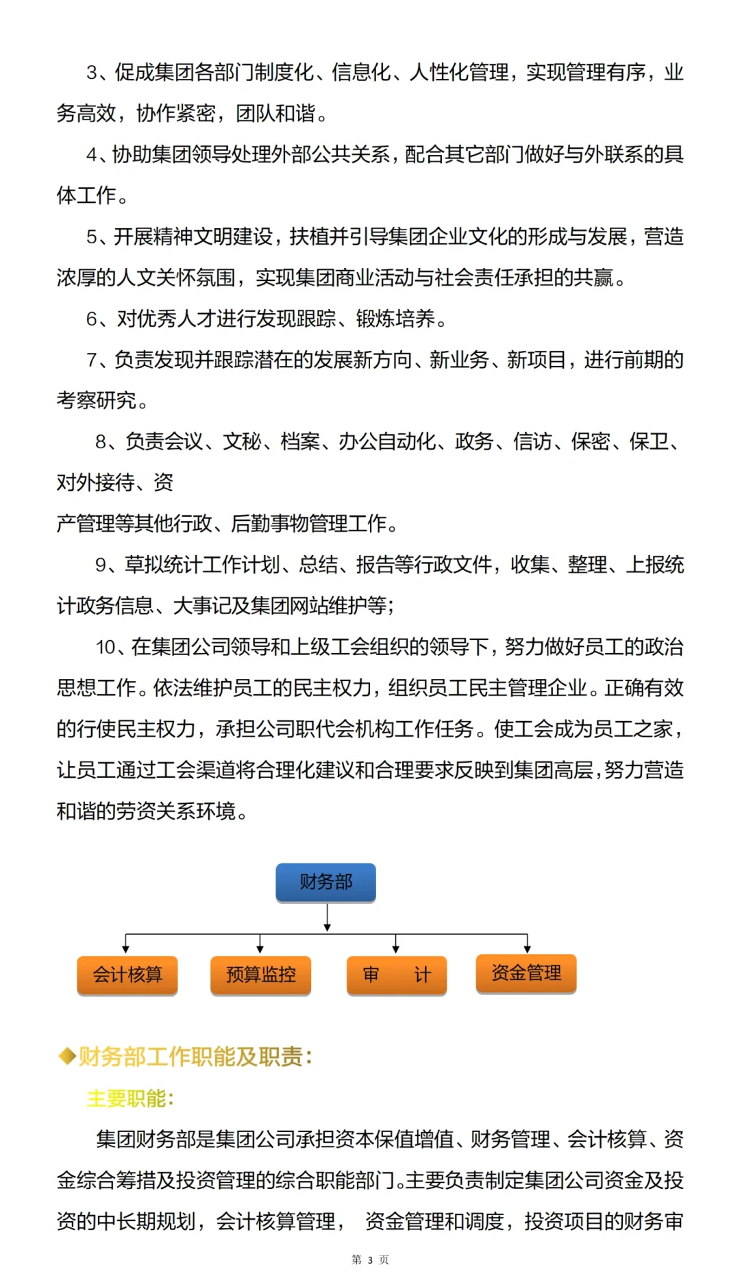 直接可以套用的公司组织架构及各部门职责