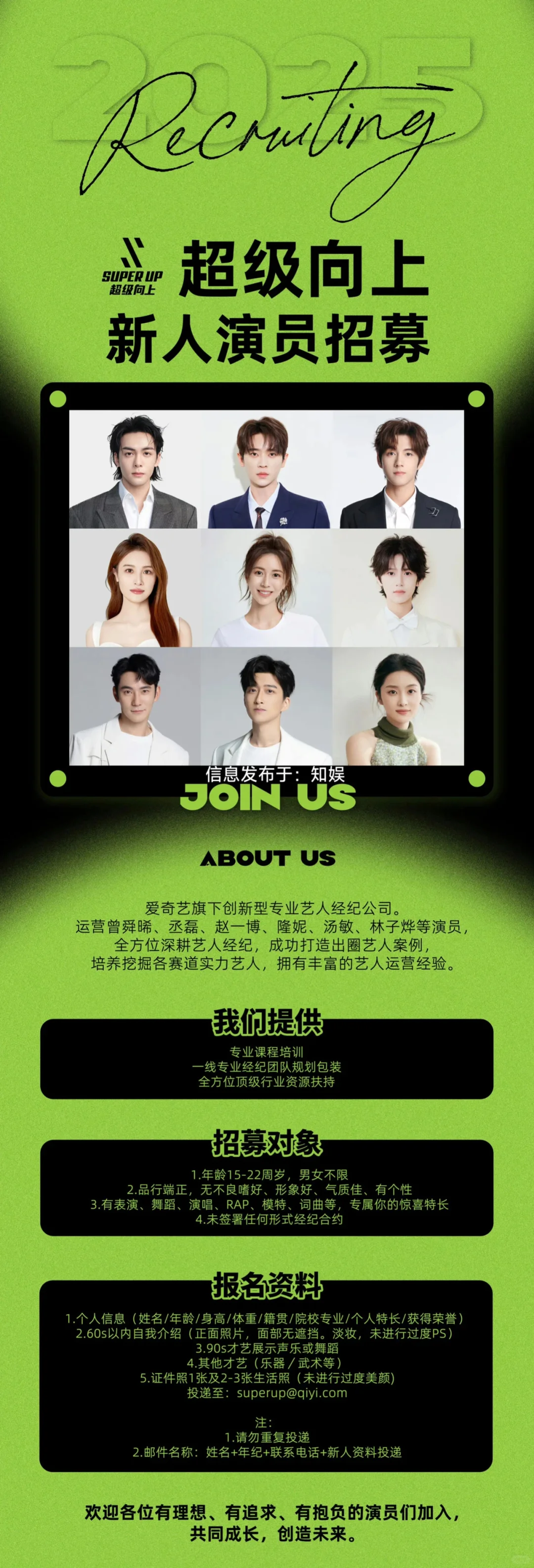 签约新人演员，保戏，快来～