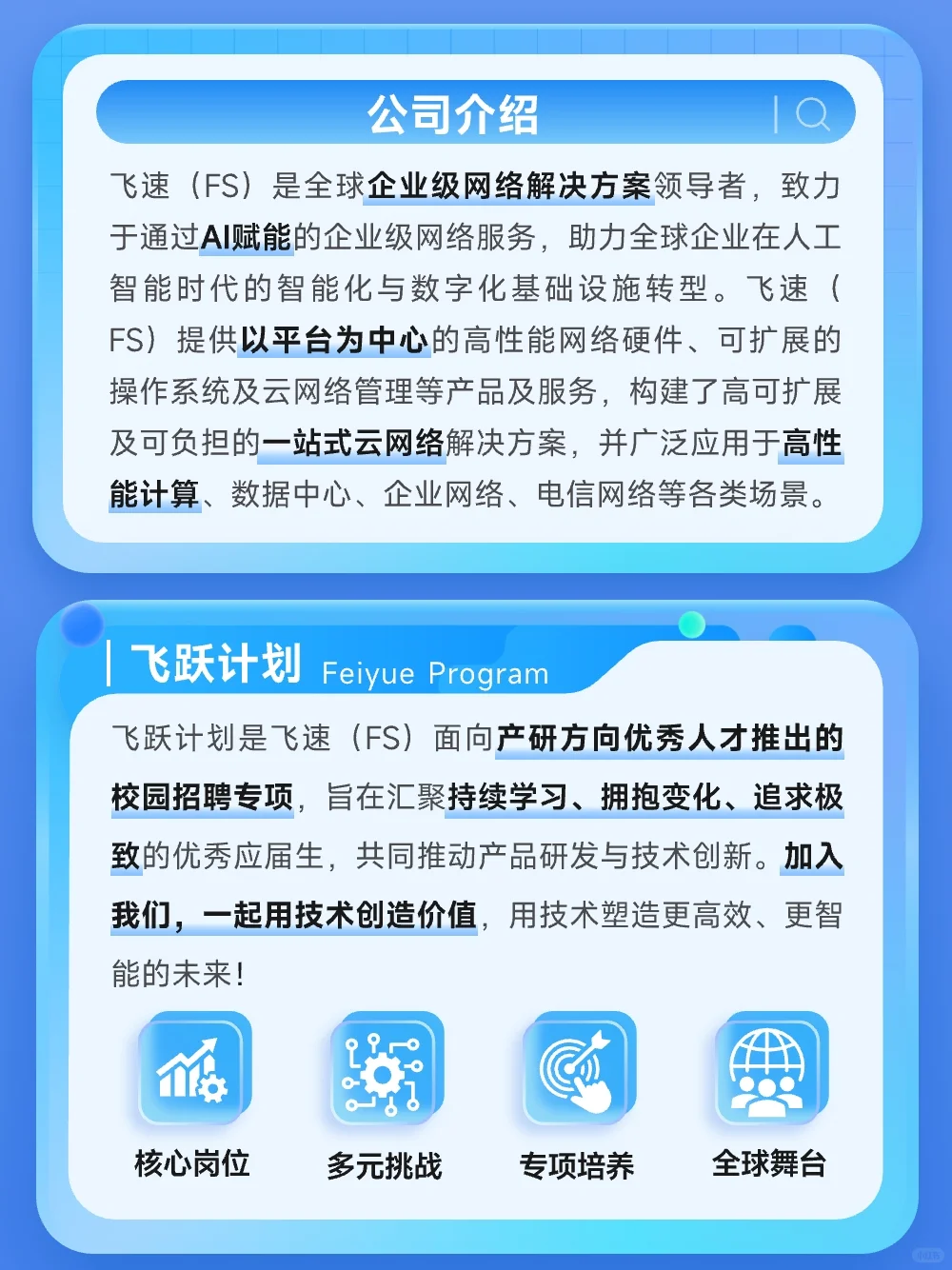 飞速（FS）2025产研方向校园招聘已开启