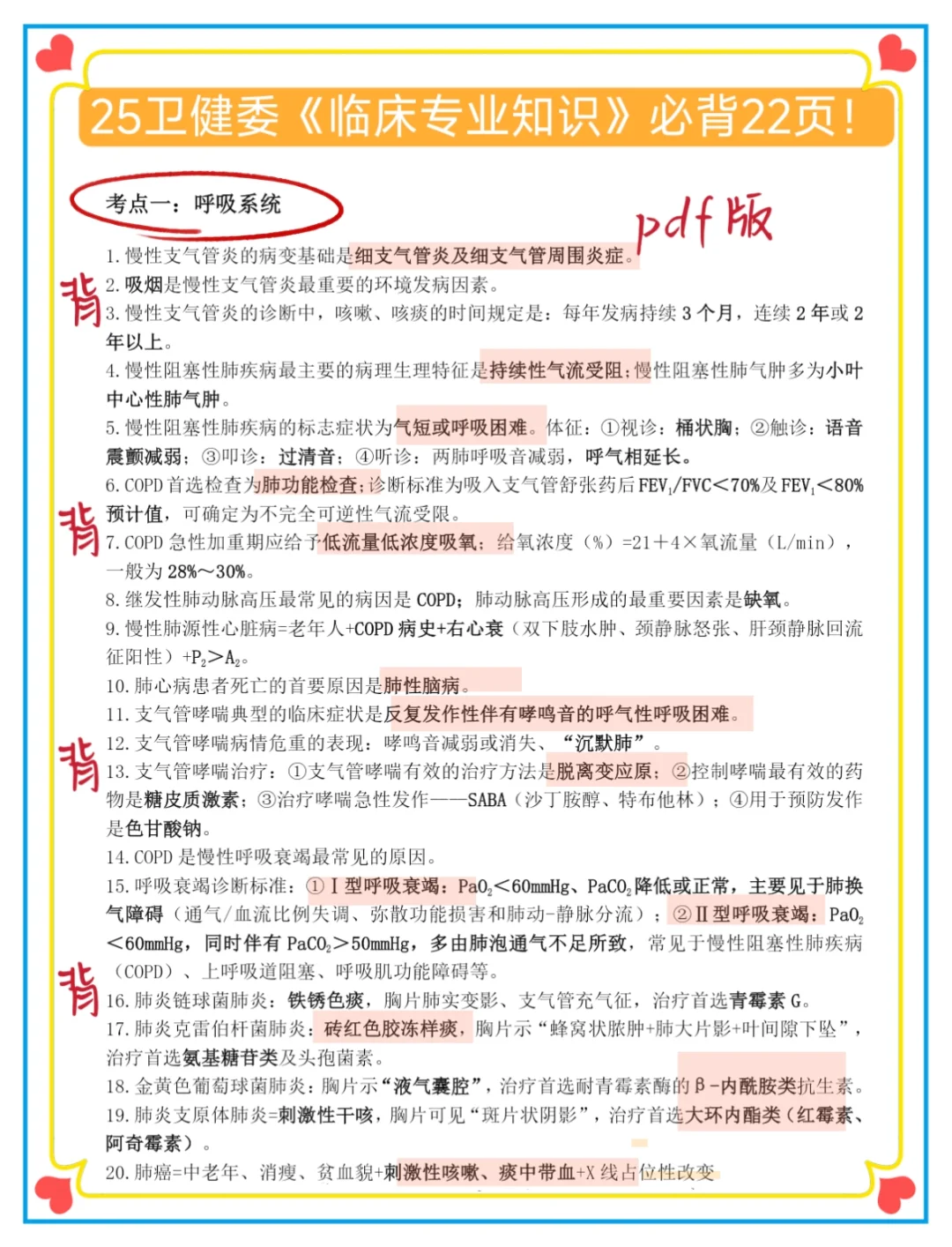 25邵阳市卫健委，10天背完，保底90➕