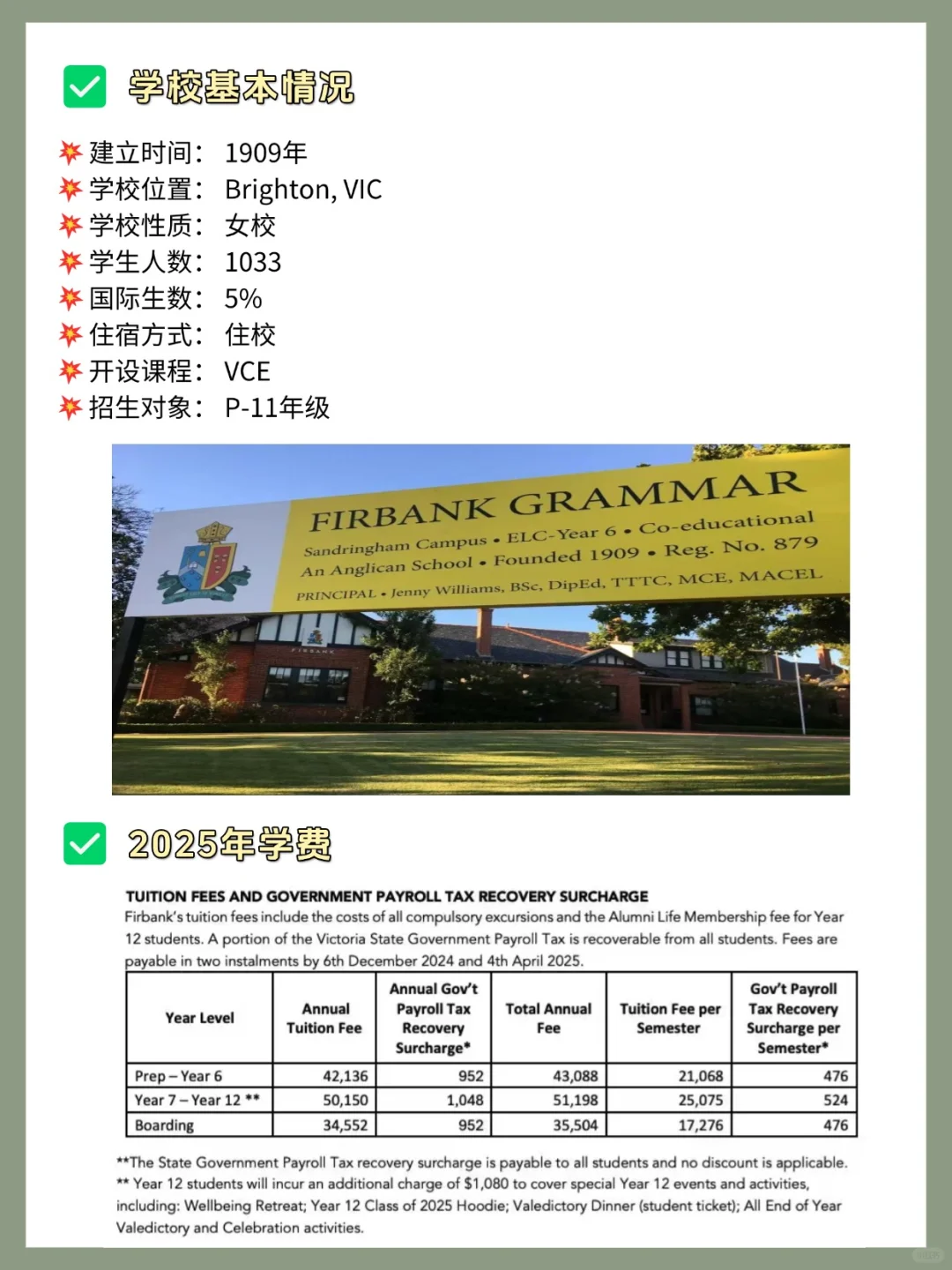 环境好&风气正：Firbank Grammar School