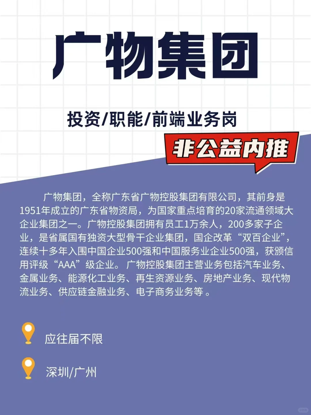 广物集团—投资/职能岗