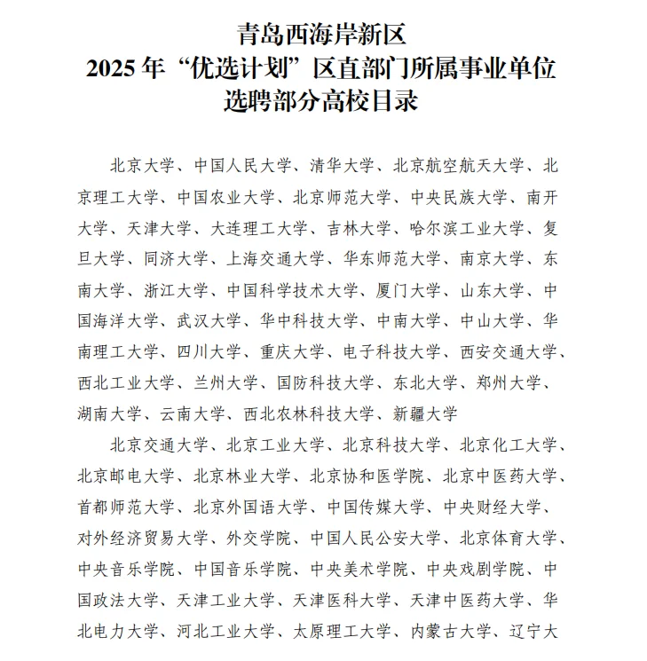 大半夜的！青岛西海岸千名人才引进招录！