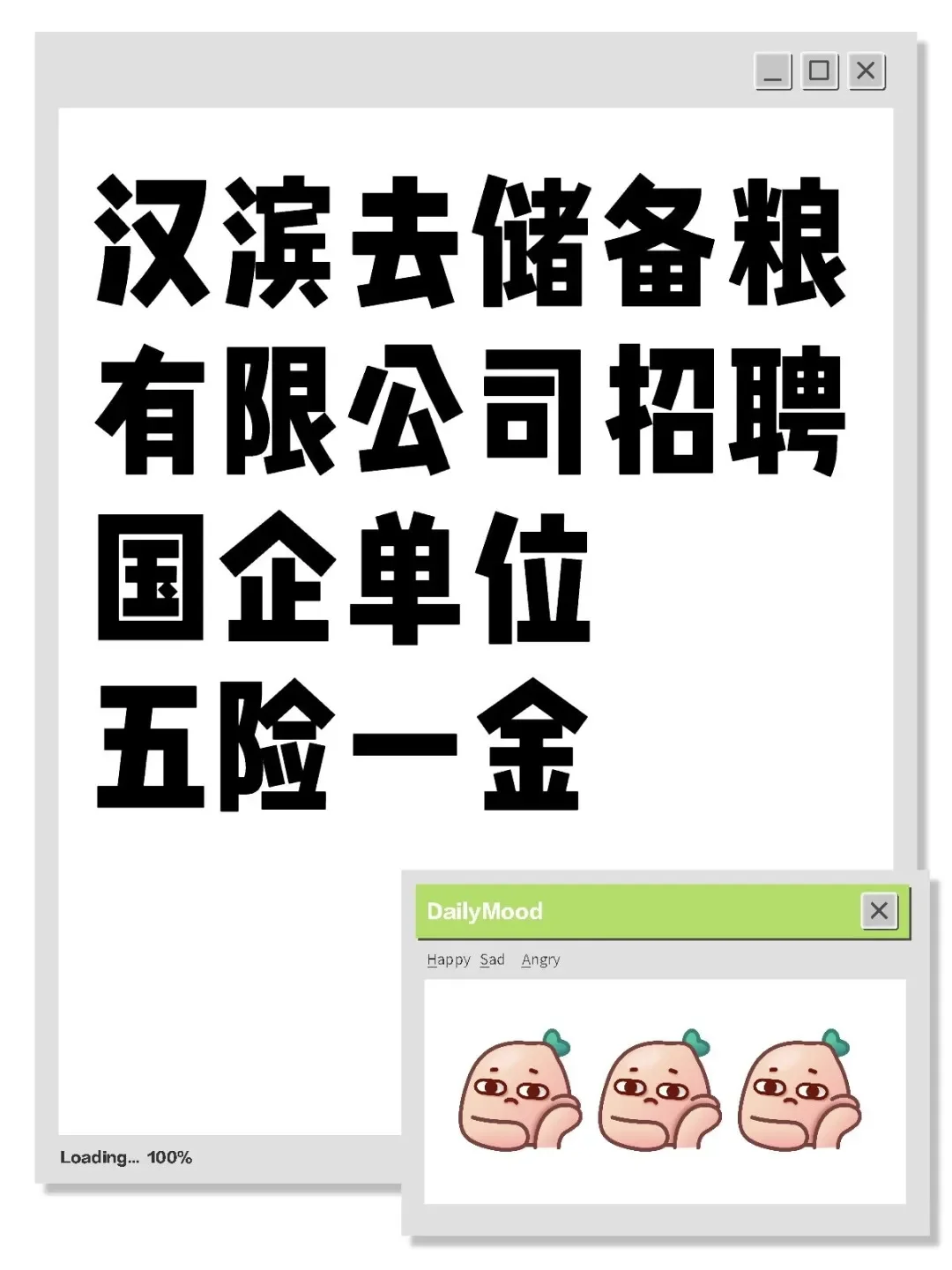 汉滨去储备粮有限公司招聘