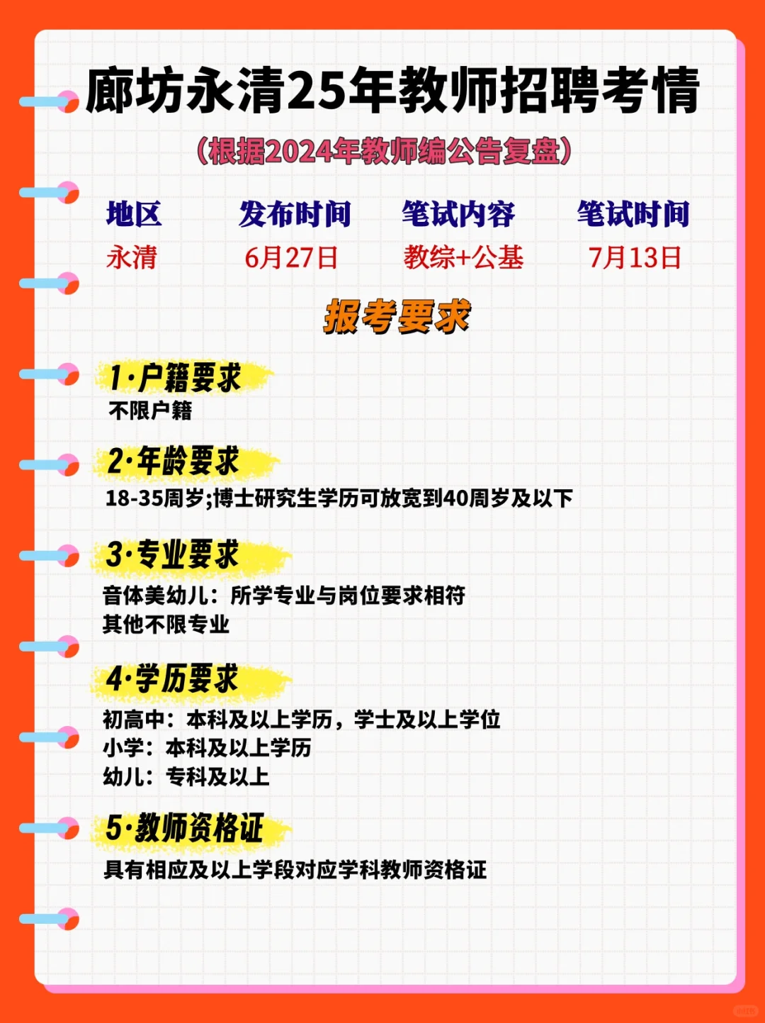 永清即将发布教师公告！！