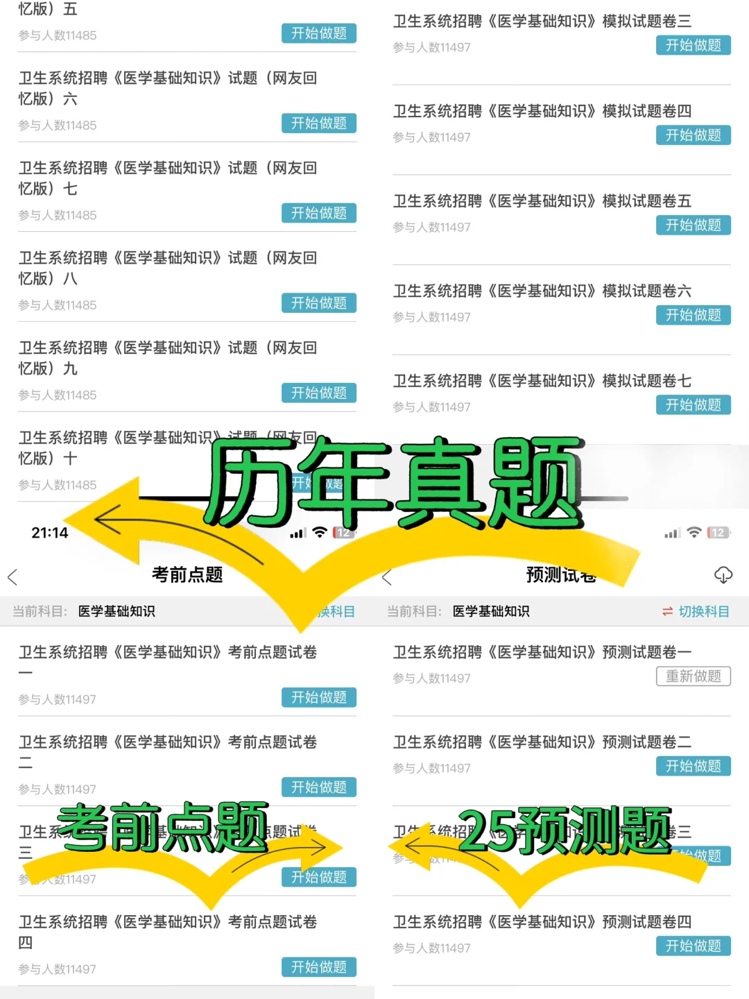 提醒一下下周漳州市医院招聘栲试的！熬夜背