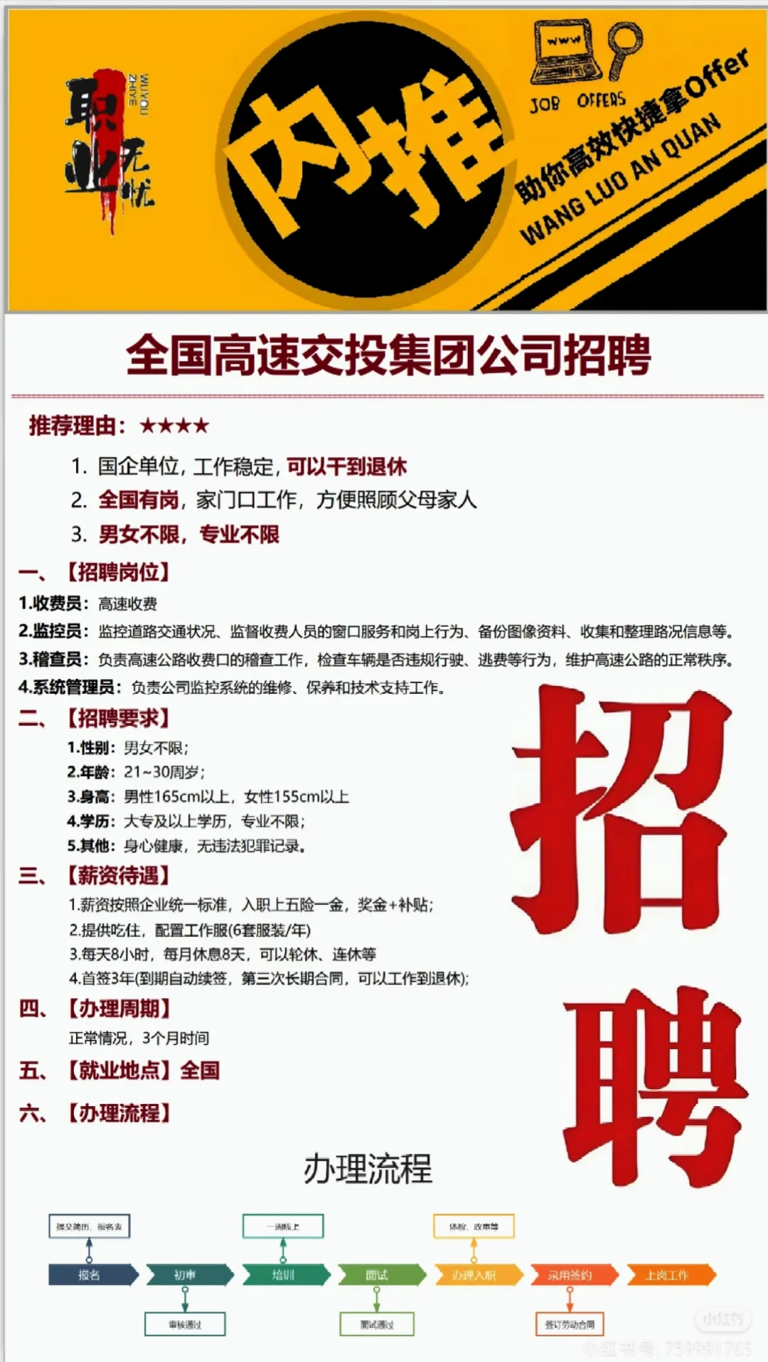 高速招聘，国企直签，全国有岗，就近分配