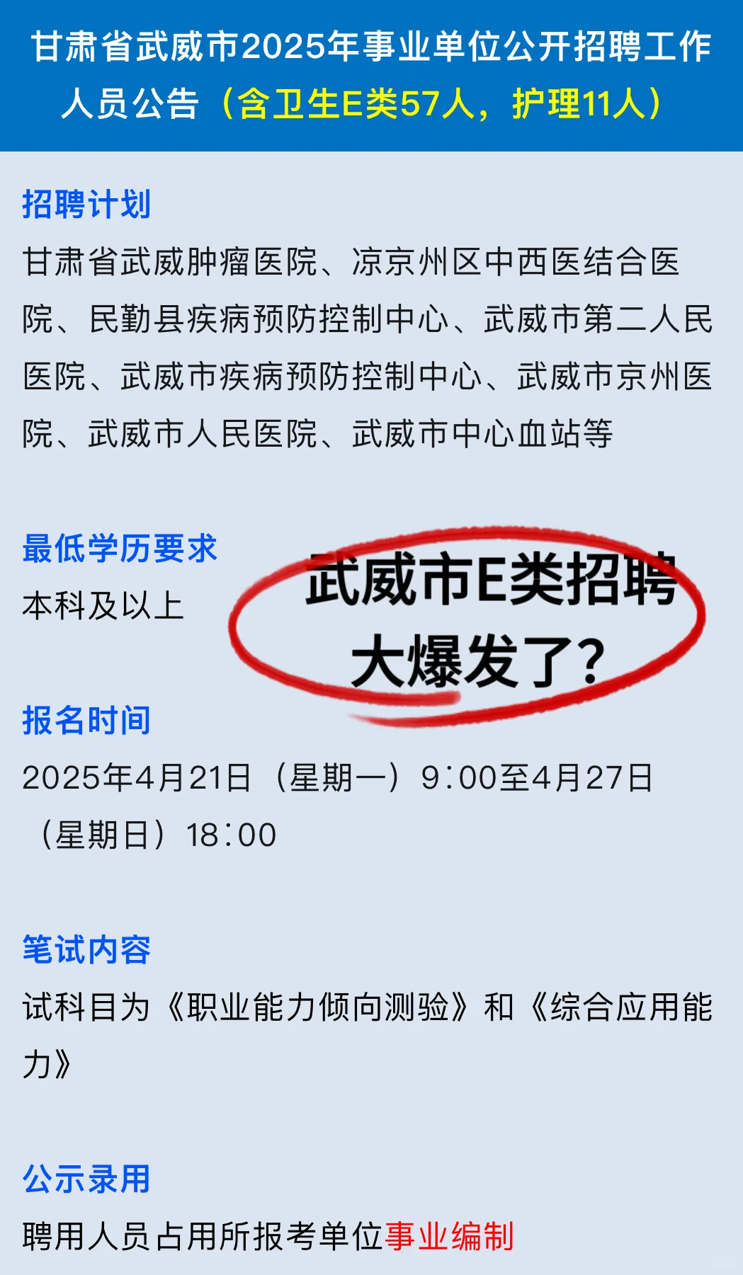 提醒一下参加武威市E类考试的人，无非就这些