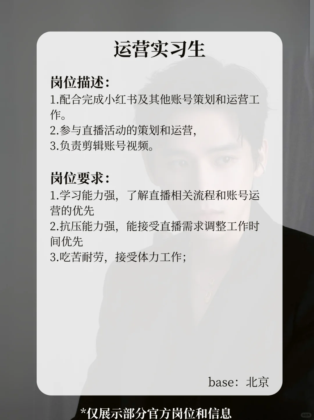 王安宇公司招人啦❗破碎王子谁不爱😍