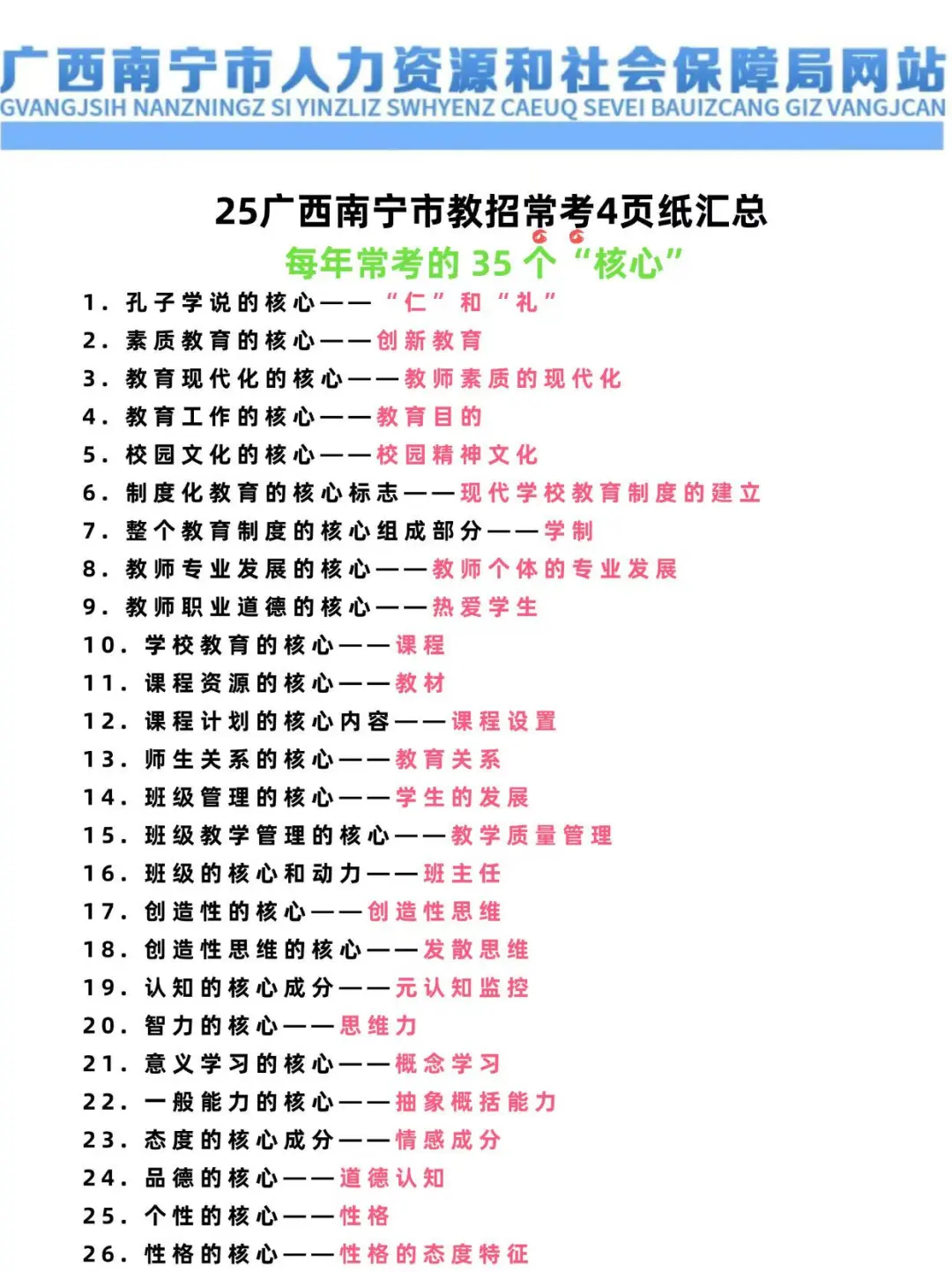 提醒一下5.10参加南宁教师招聘的人（平民版