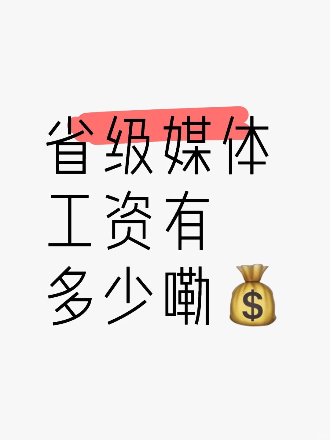 省级媒体工资有多少嘞💰