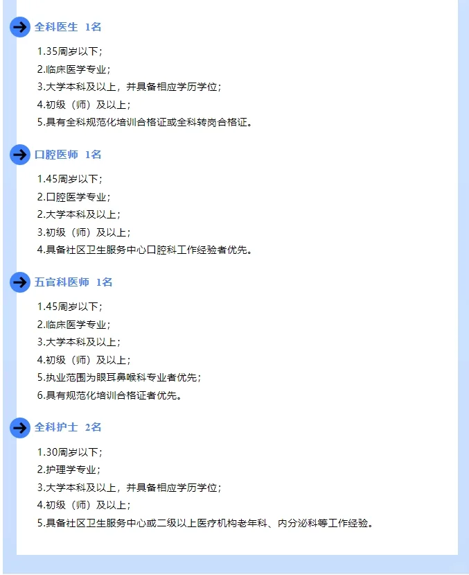 成都市武侯区浆洗街社区卫生服务中心招聘