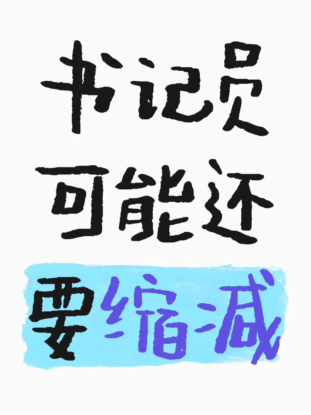 领导说要缩减书记员