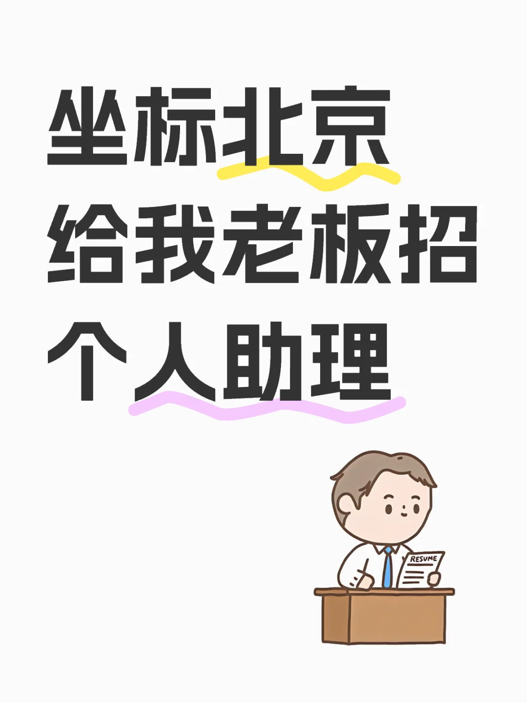 给我老板招个人助理