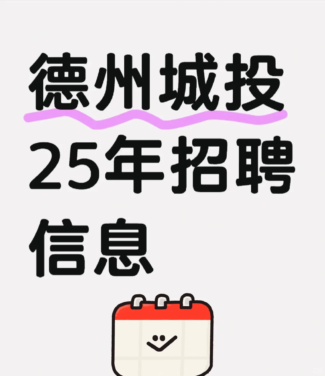 关于德州城投集团2025年的招聘计划