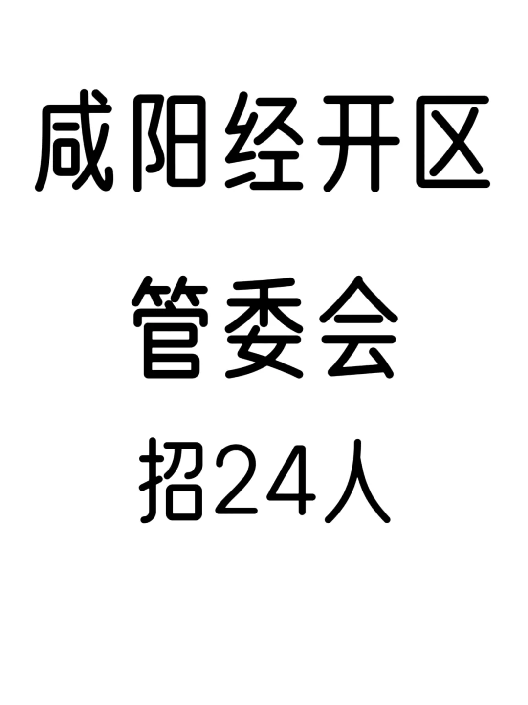 咸阳经开区管委会招24人