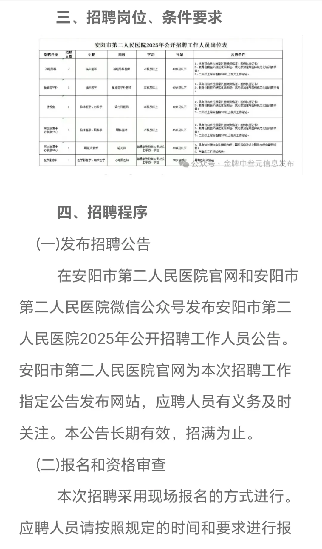 2025年安阳市第二人民医院招聘公告