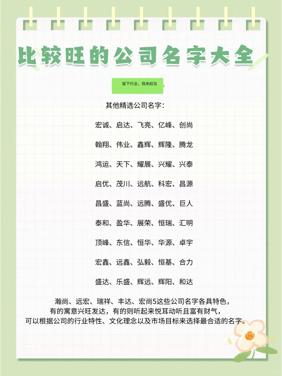 比较旺的公司名字大全