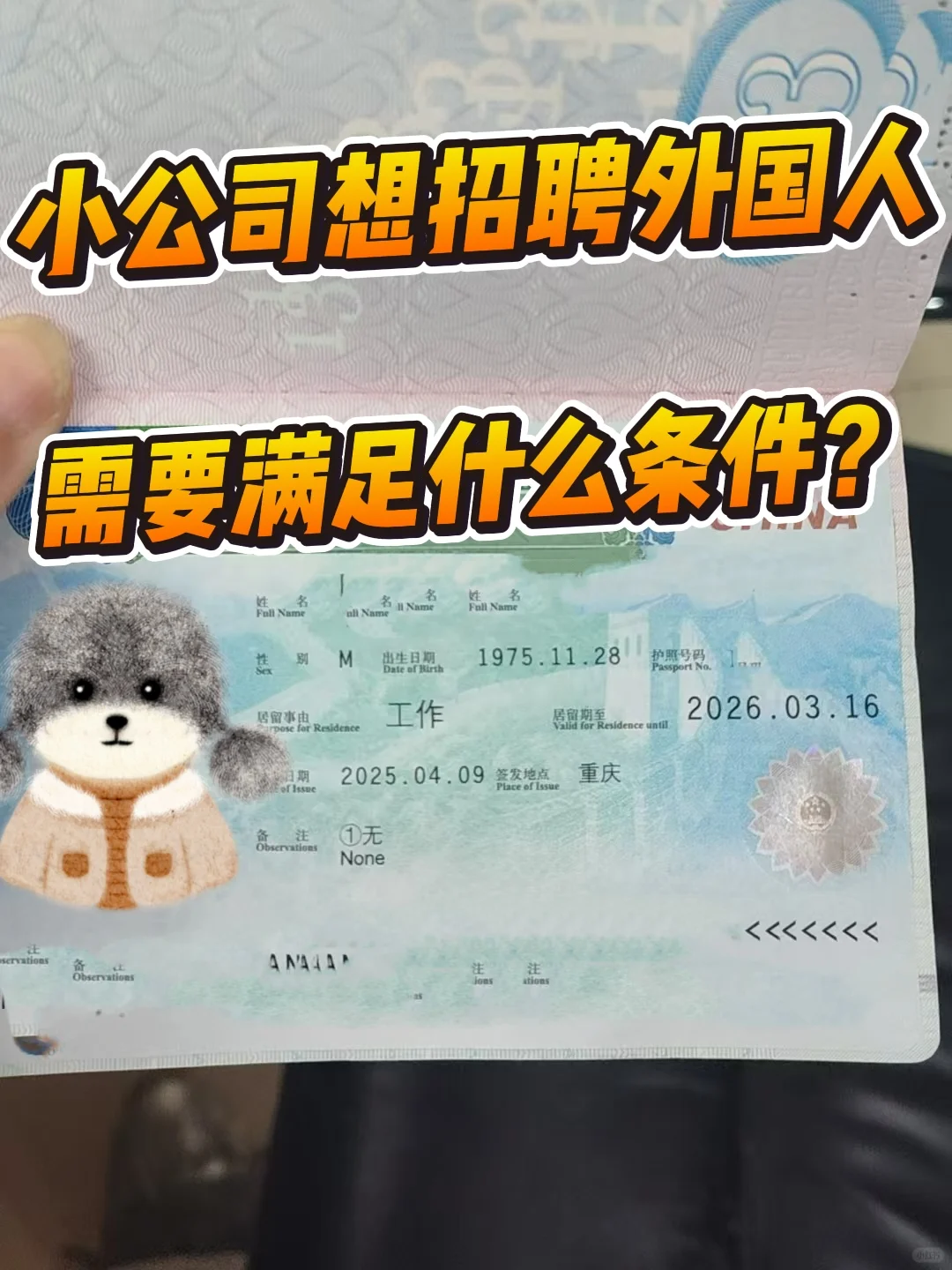 小公司想招聘外国人需要满足什么条件