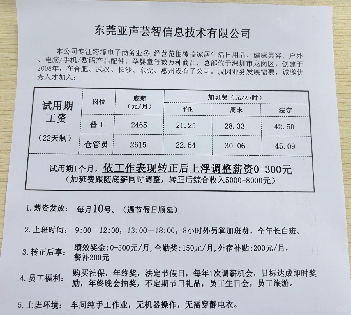 诚聘电商质检（五险一金，无夜班）🌻🌻🌻