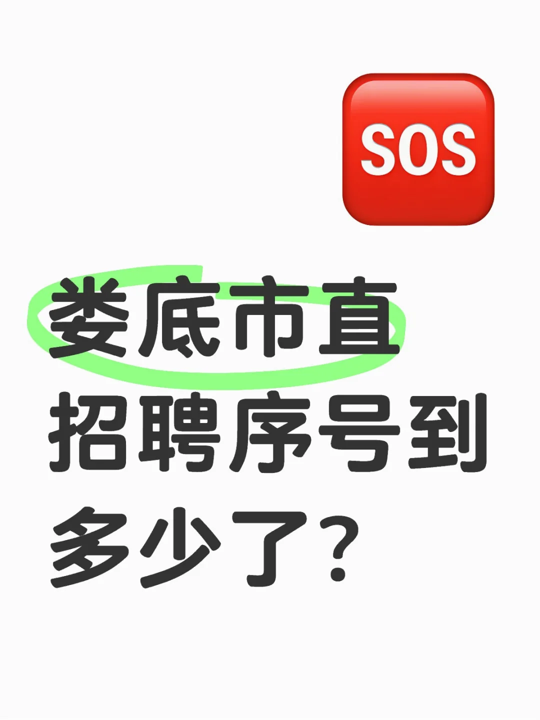 娄底市直招聘序号到多少了？