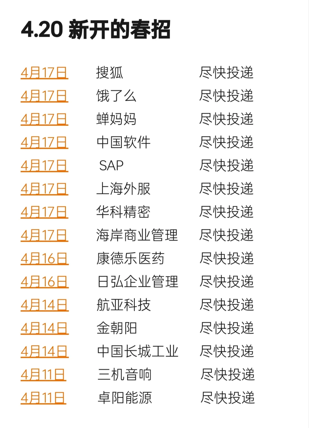 4.20 新开的春招