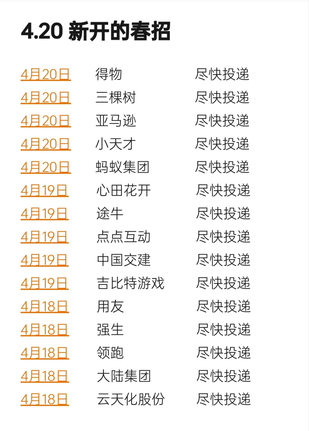 4.20 新开的春招