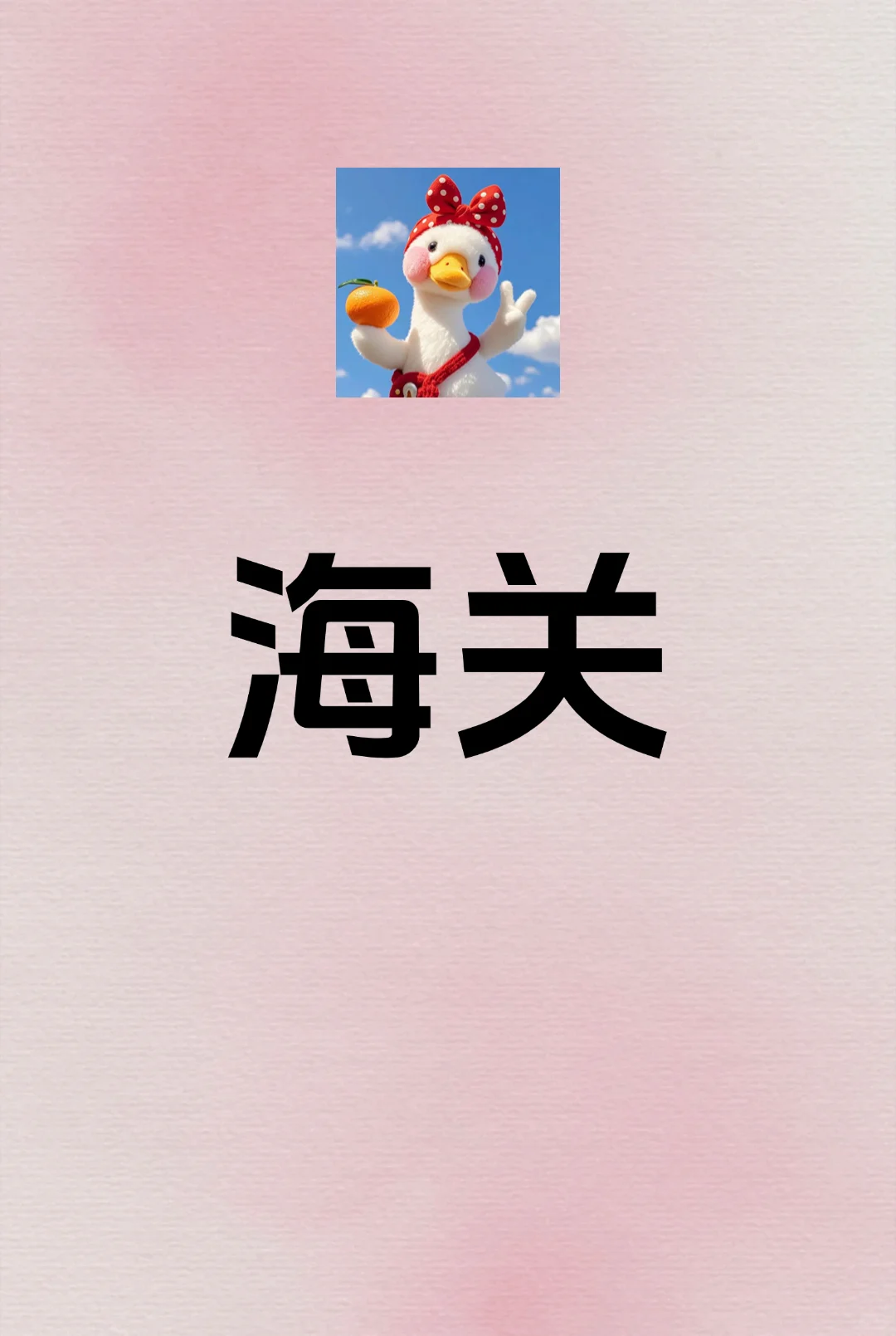 友友们，海关不要乱报