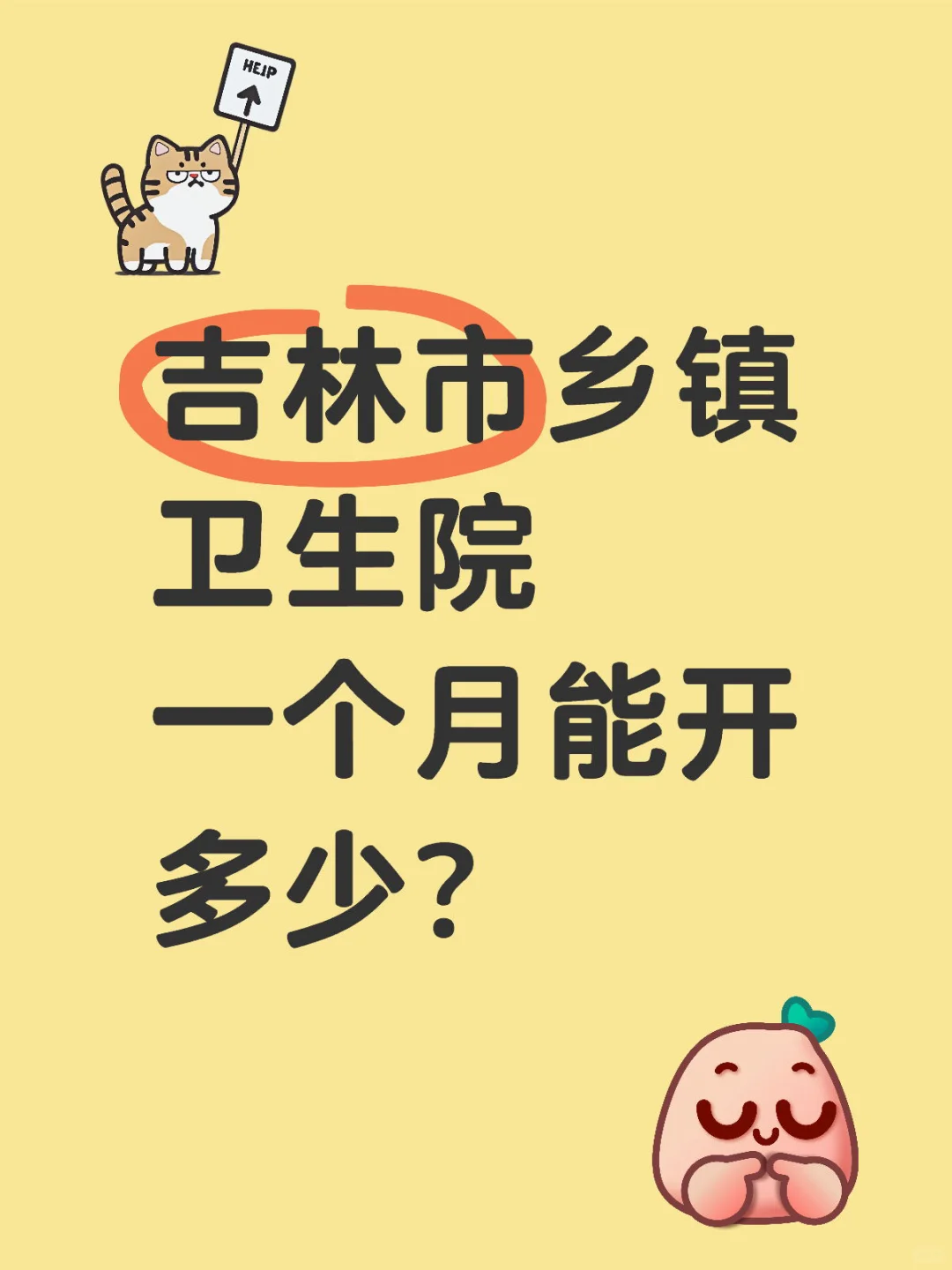 吉林市乡镇卫生院一个月能开多少呀