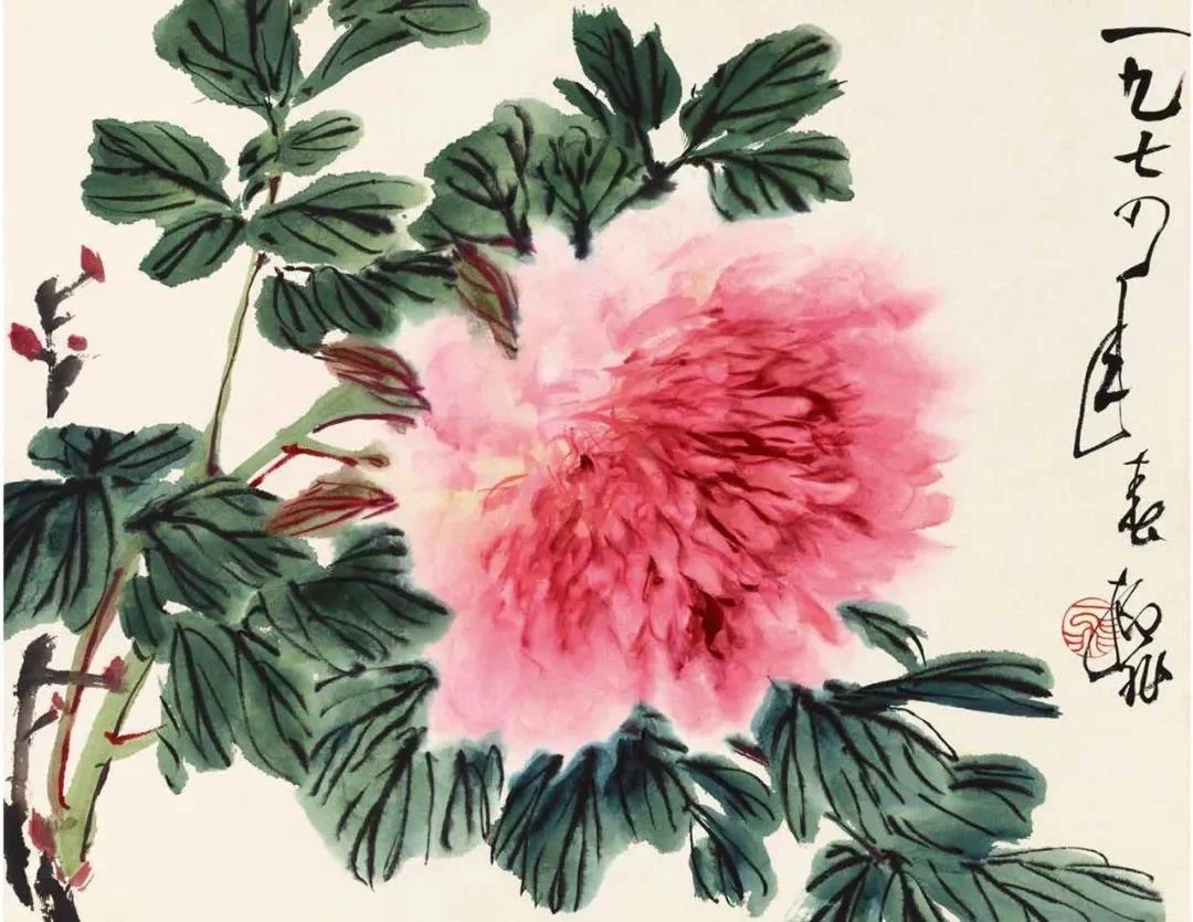 【陆抑非 花鸟动物画牡丹欣赏】