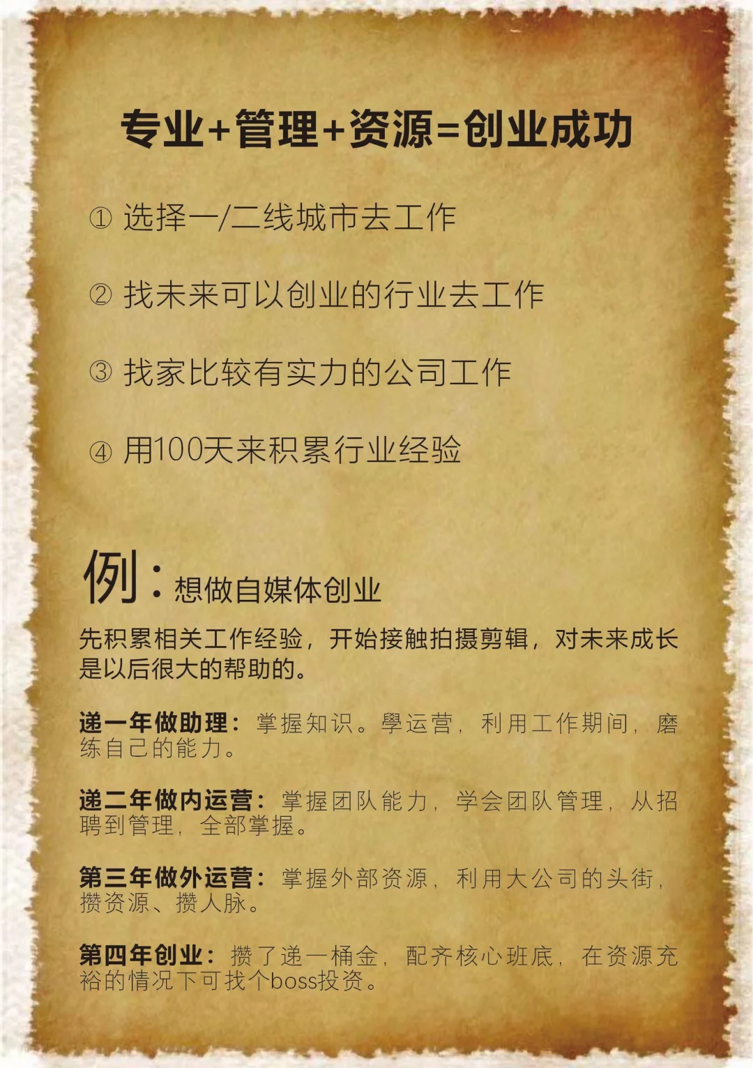 打工是创业蕞好的积累