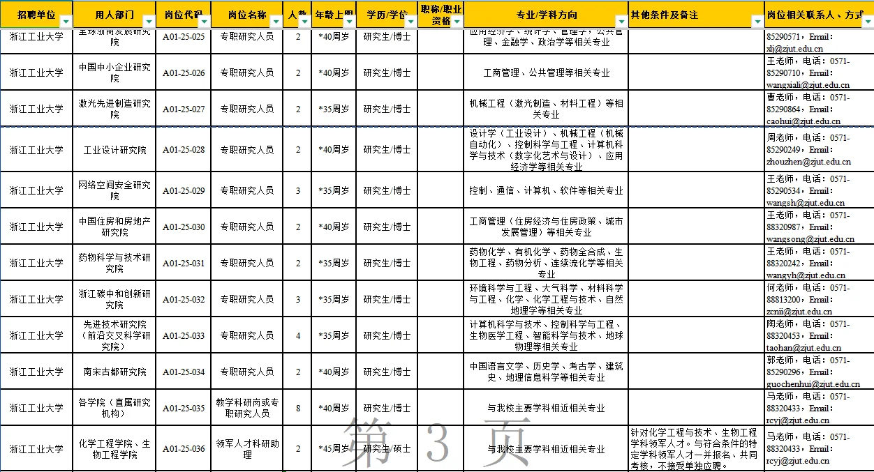 事业编！2025浙江省属高校招聘公告发布
