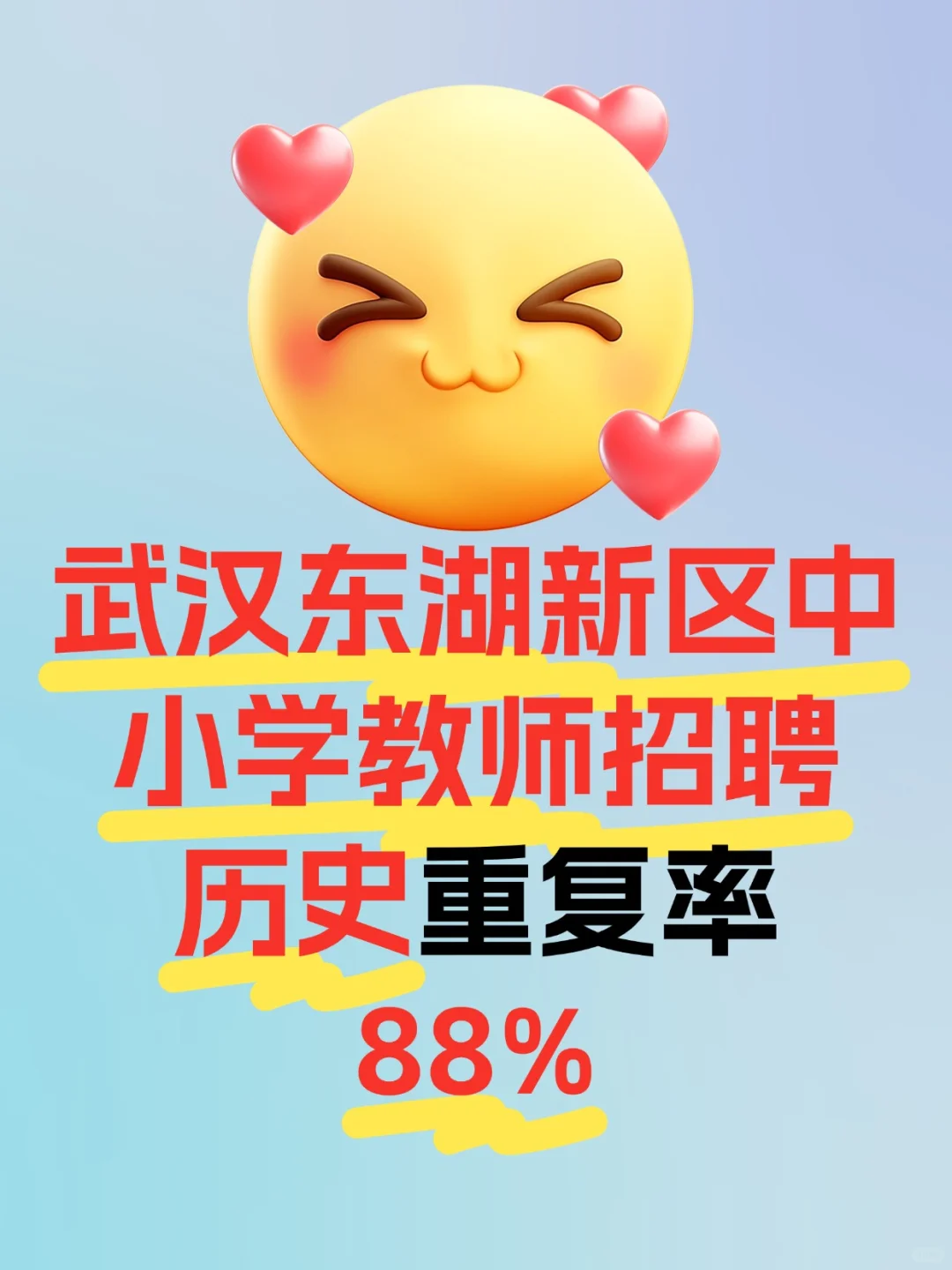 武汉东湖新区中小学招聘【历史重复率88%】