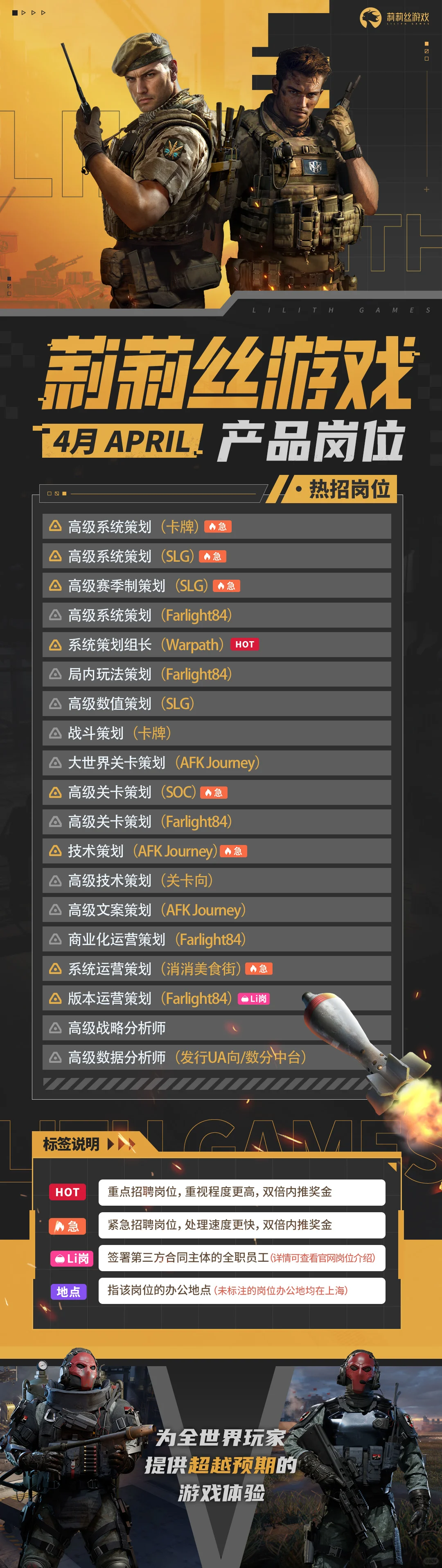 莉莉丝游戏 内推