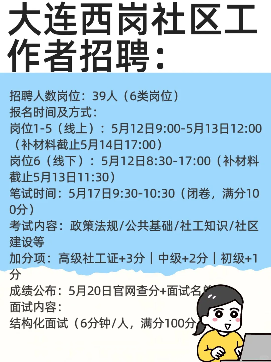 速来！大连西岗区招聘39名社区工作者
