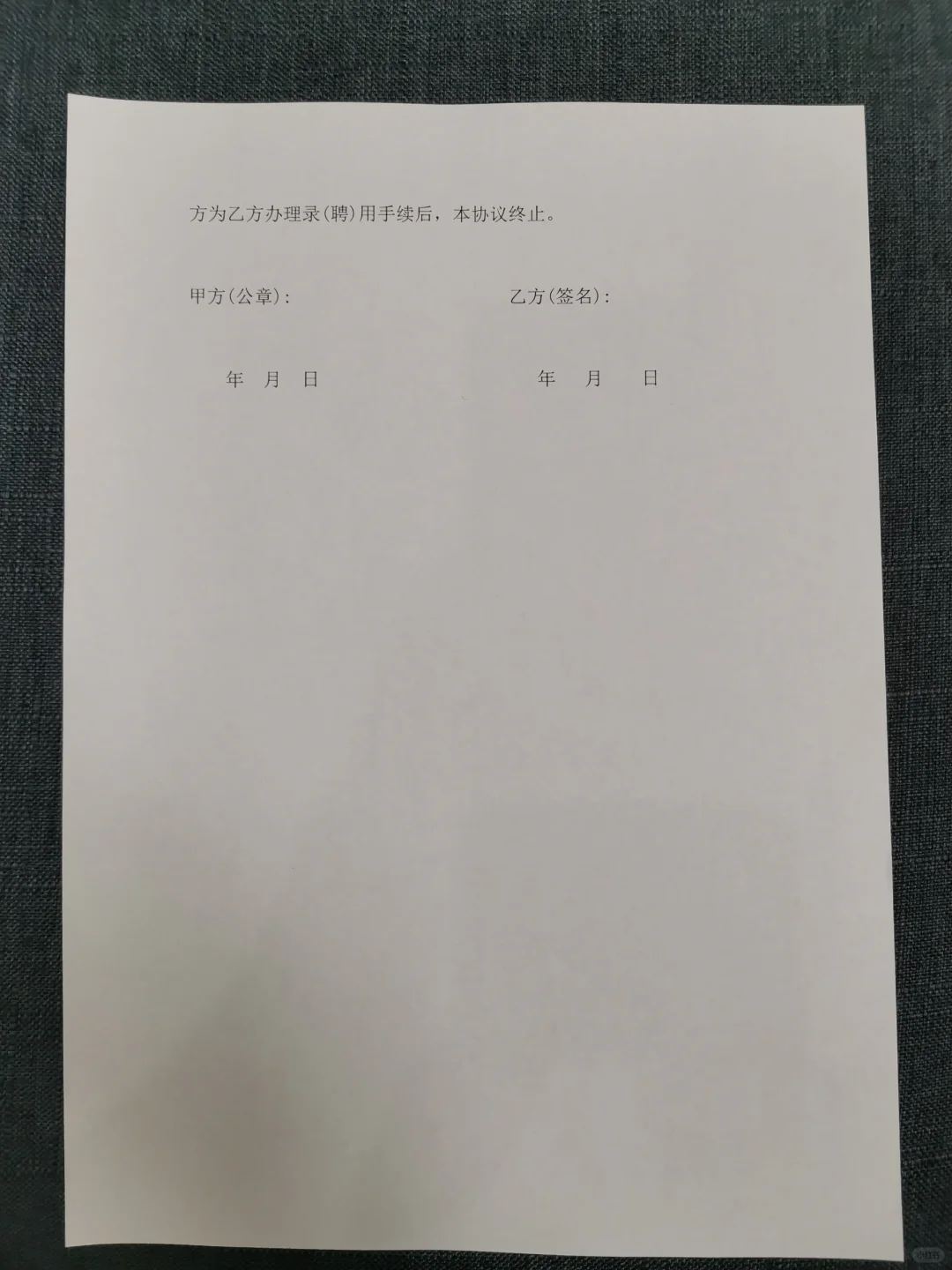 大学毕业生就业协议
