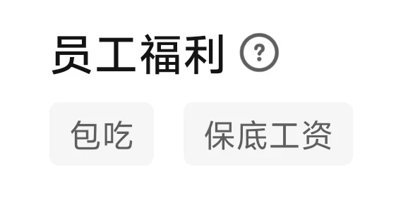 招聘软件上的员工福利