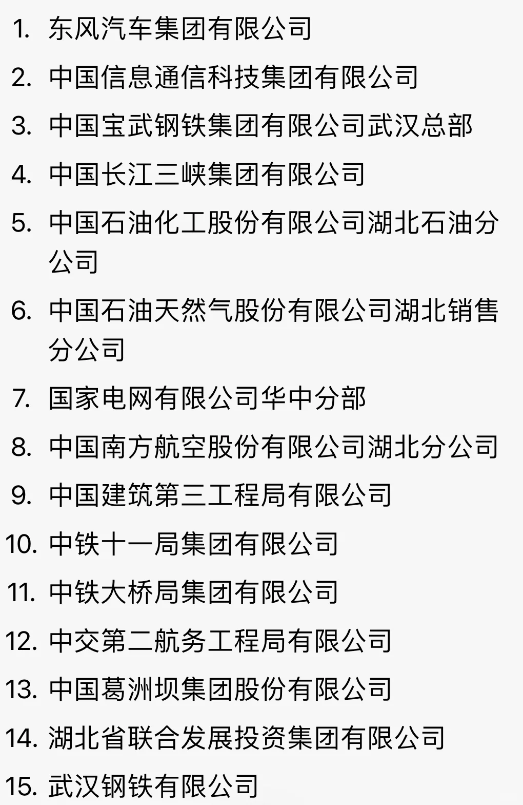 大学生一定要知道的国企——湖北篇
