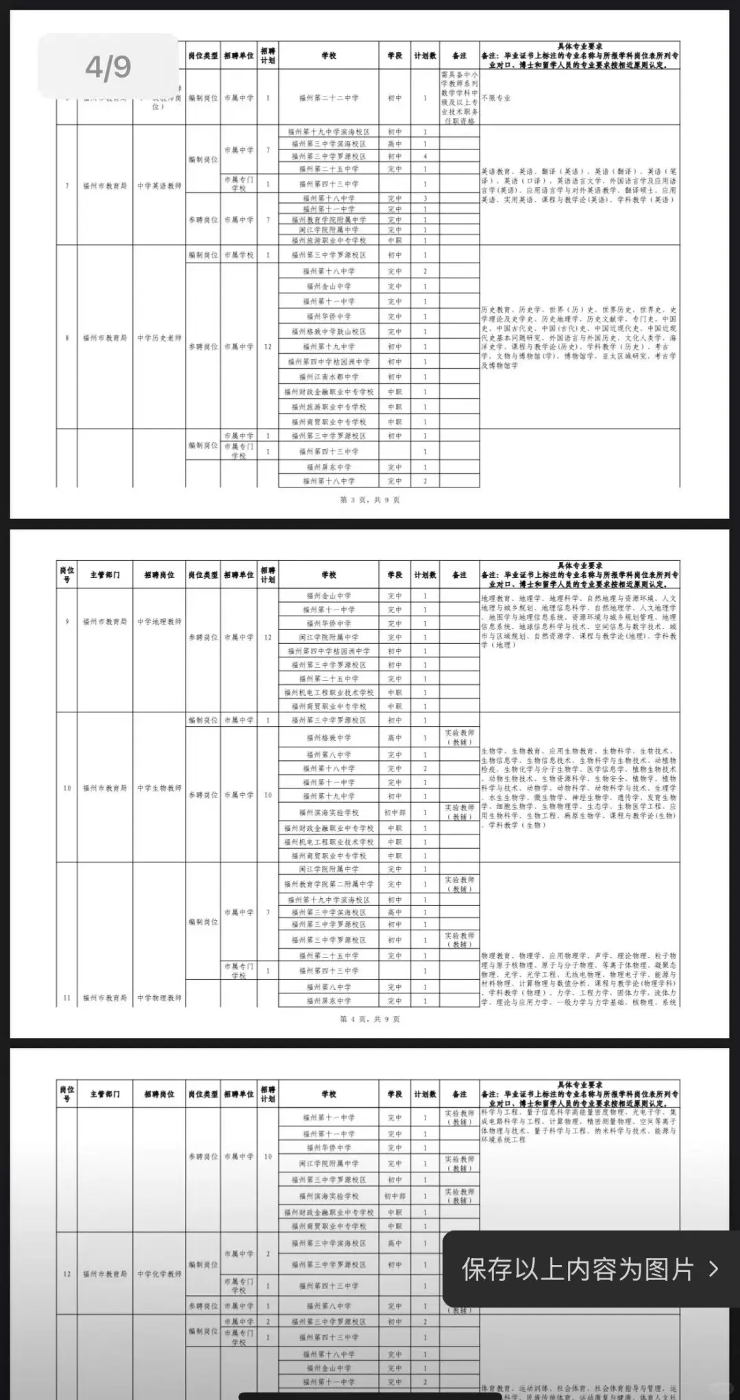 福州市属2025公开教师招聘公告💥