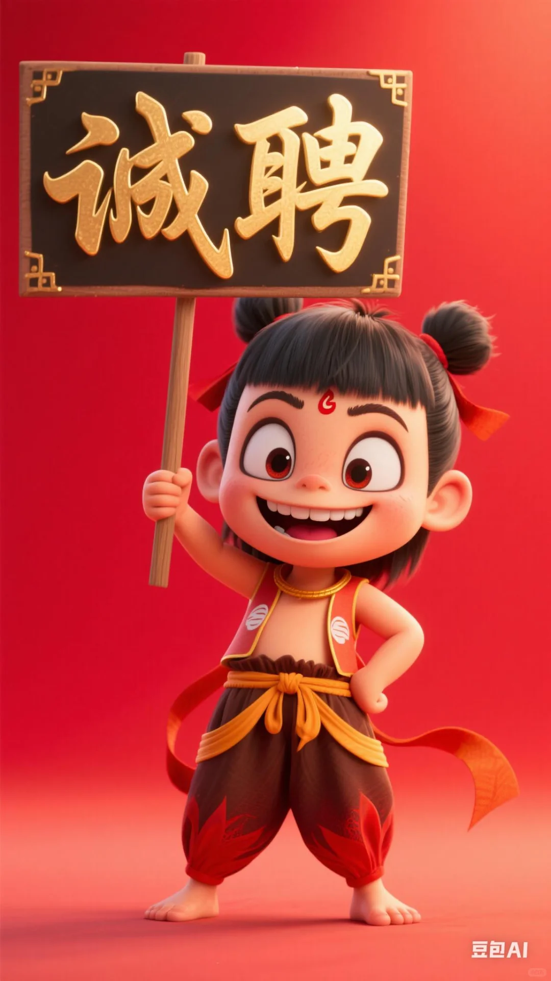 哪吒招聘干活了