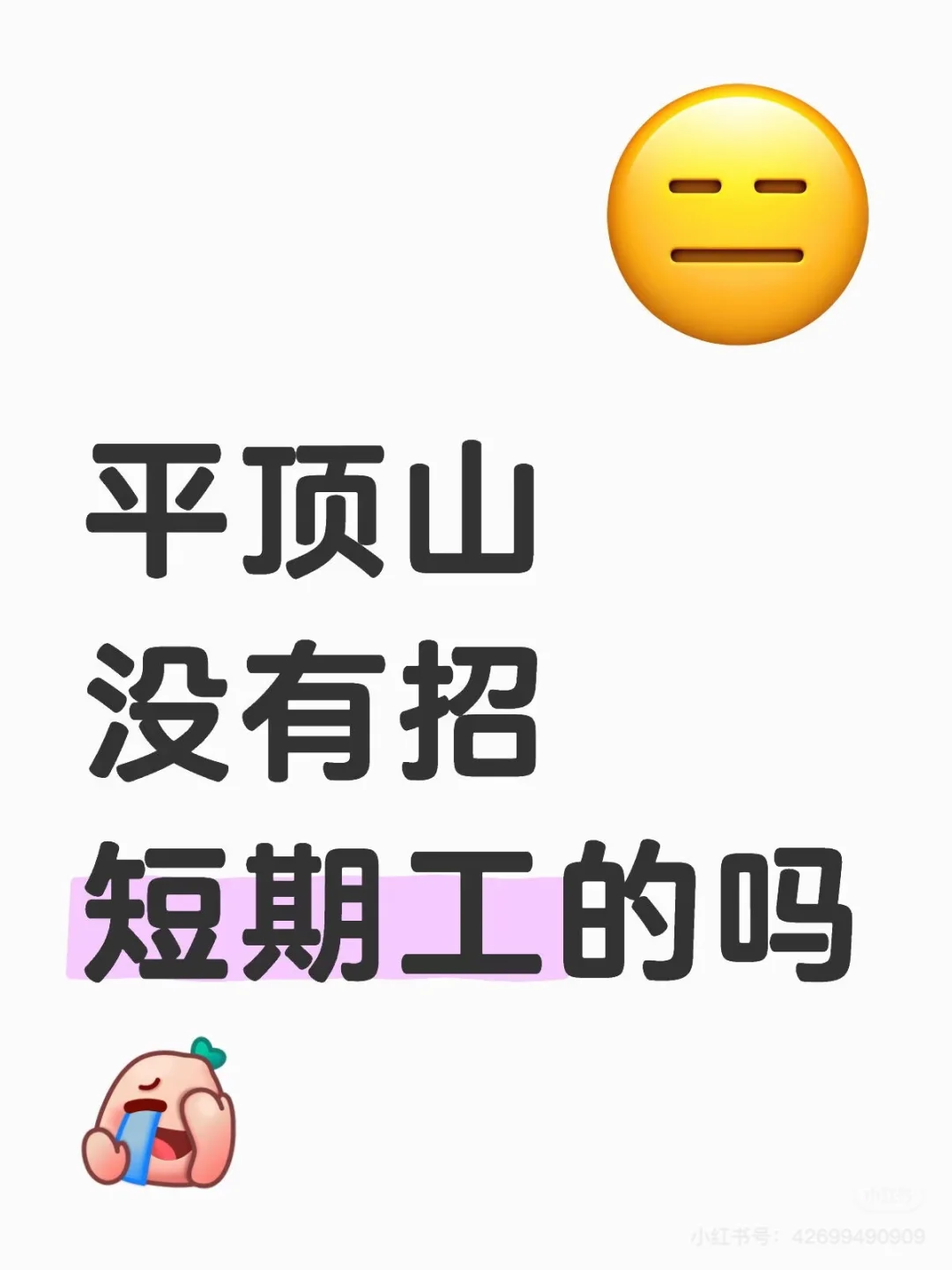 新城区有招短期工的吗？