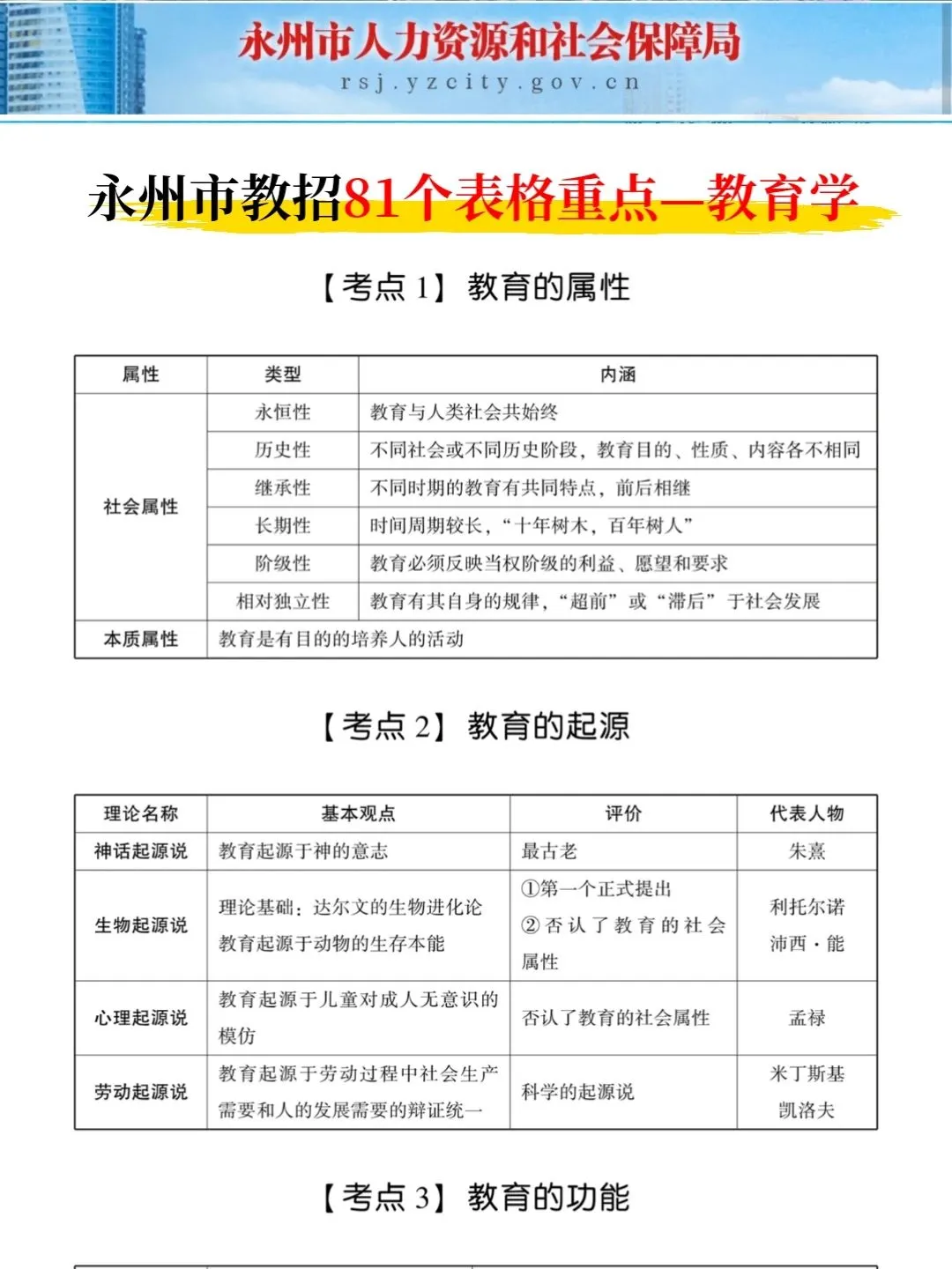 本周日湖南永州市教招，背极简背诵版，8h足矣